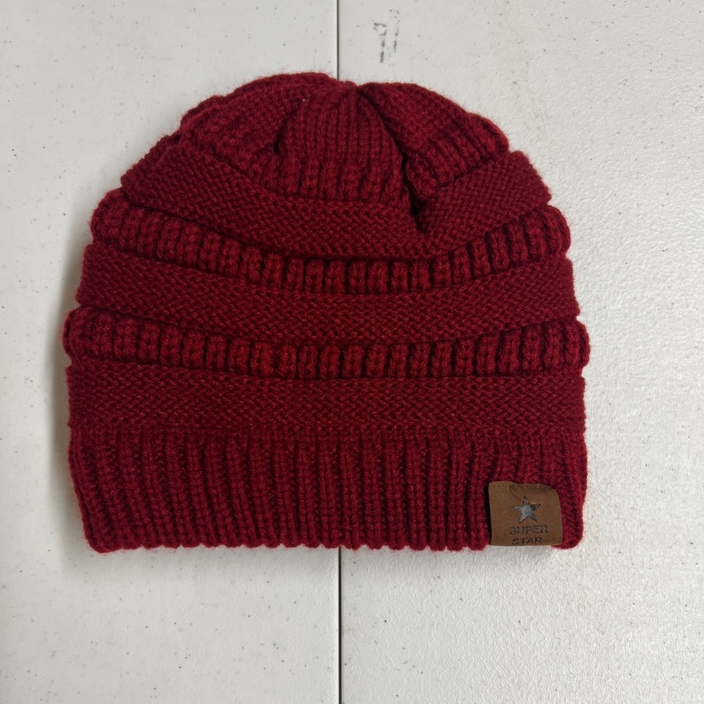 Red Knit Beanie